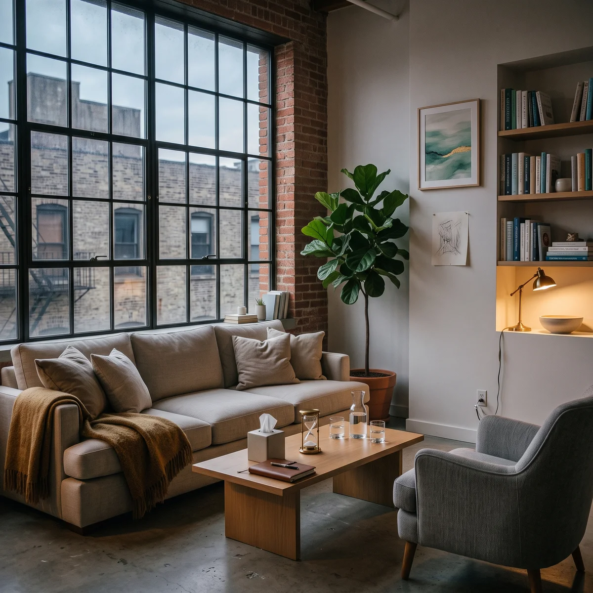 Therapy office interior